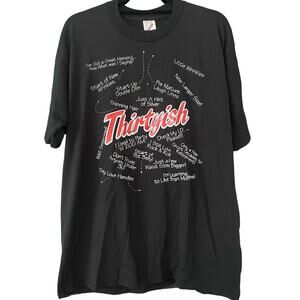 Vintage 90s Thirtyish 30th Birthday Humor Shirt Adult XL